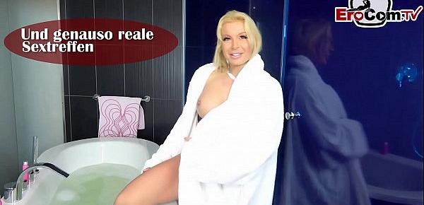  Deutsche normale blonde Husfrau macht ersten porno